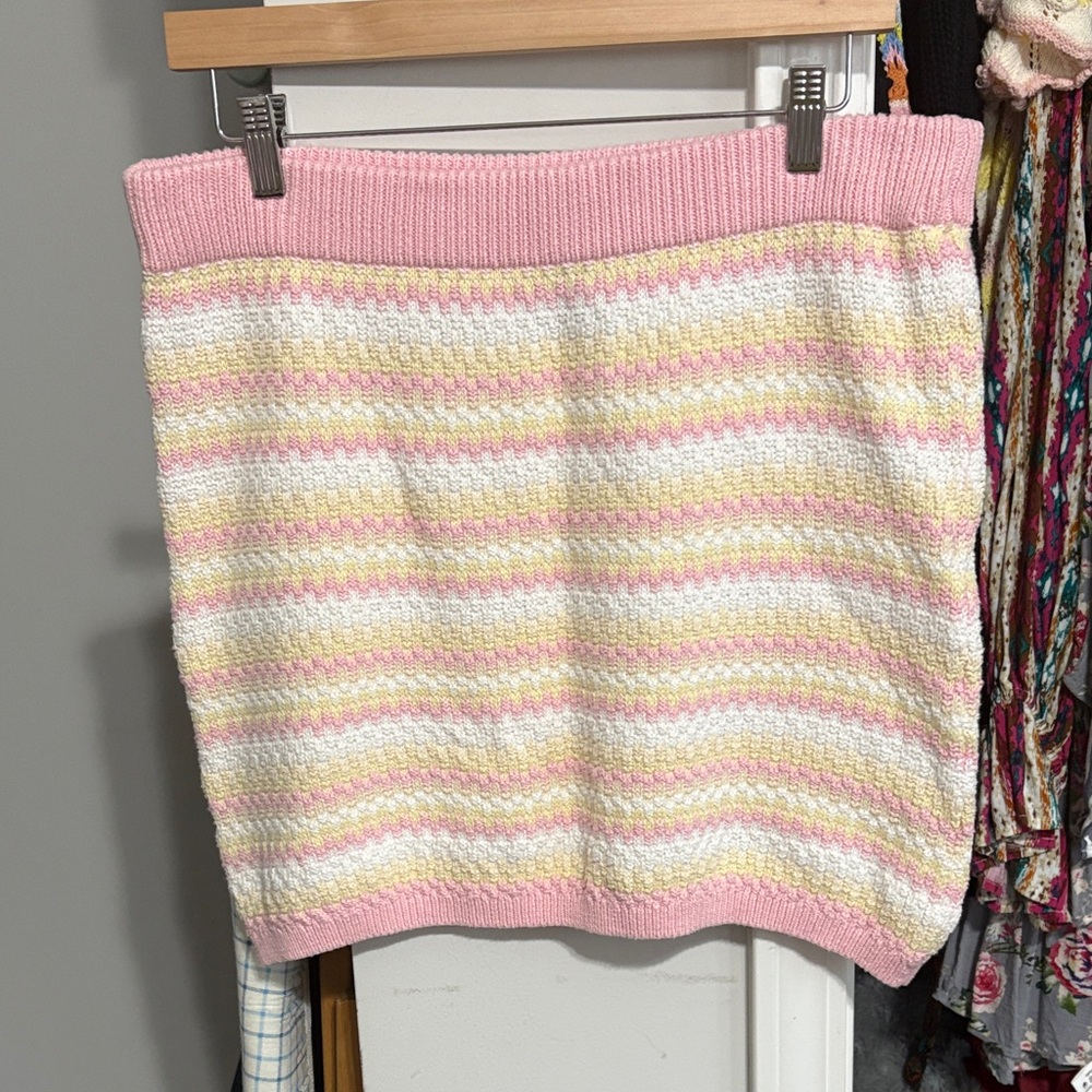 Wild Fable Pastel Striped Mini Skirt